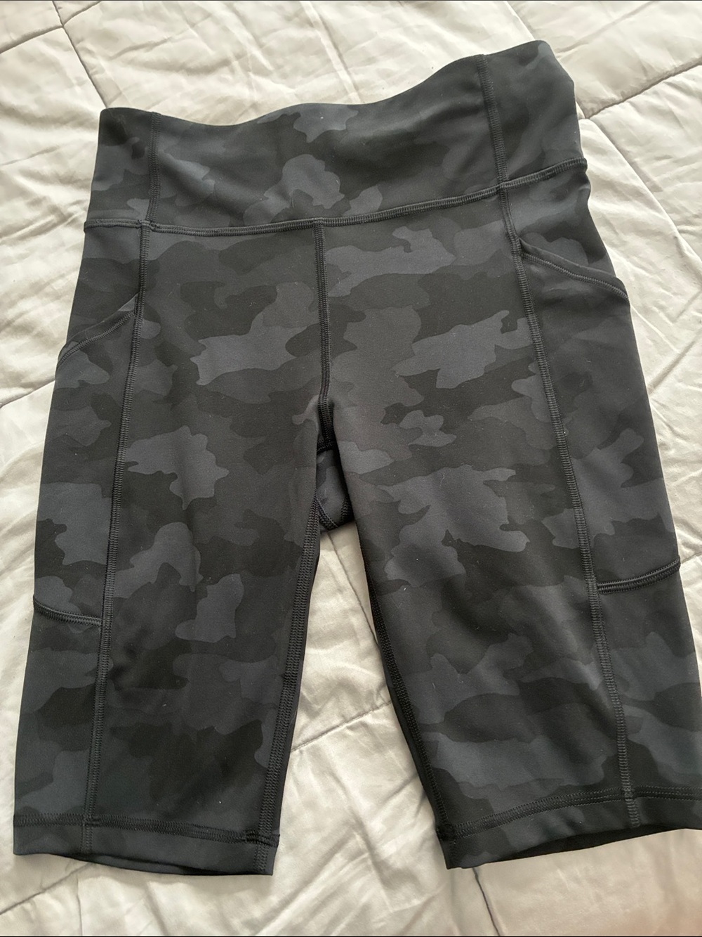 lulu lemon black camouflage shorts
